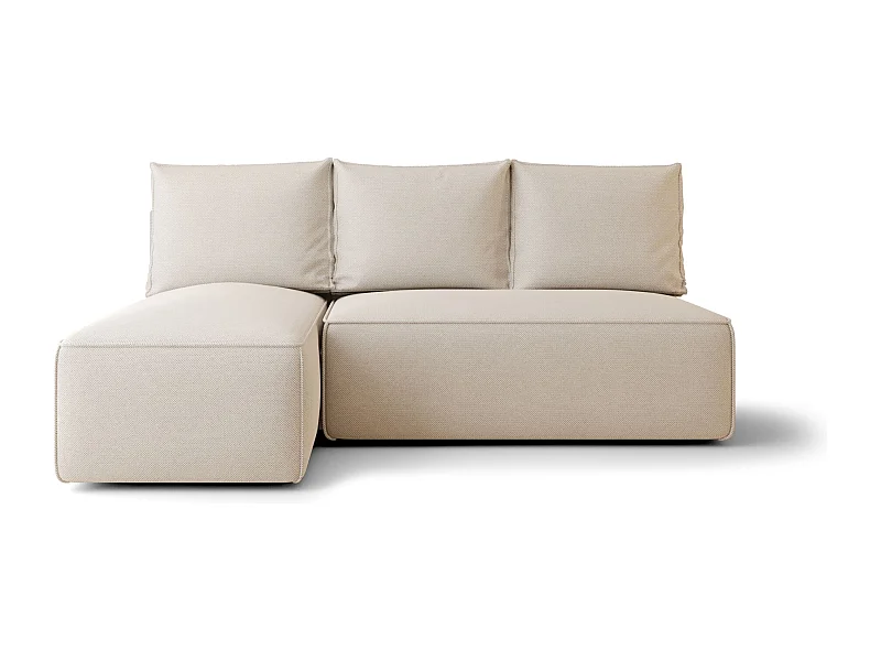 ECKSOFA mit Schlaffunktion SAVIO MINI Curio 09 Ecru Links L-Form Sofa mit Stauraum Bettkasten Wohnzimmersofa Couch Sofa Bettsofa Bettkasten Bettcouch