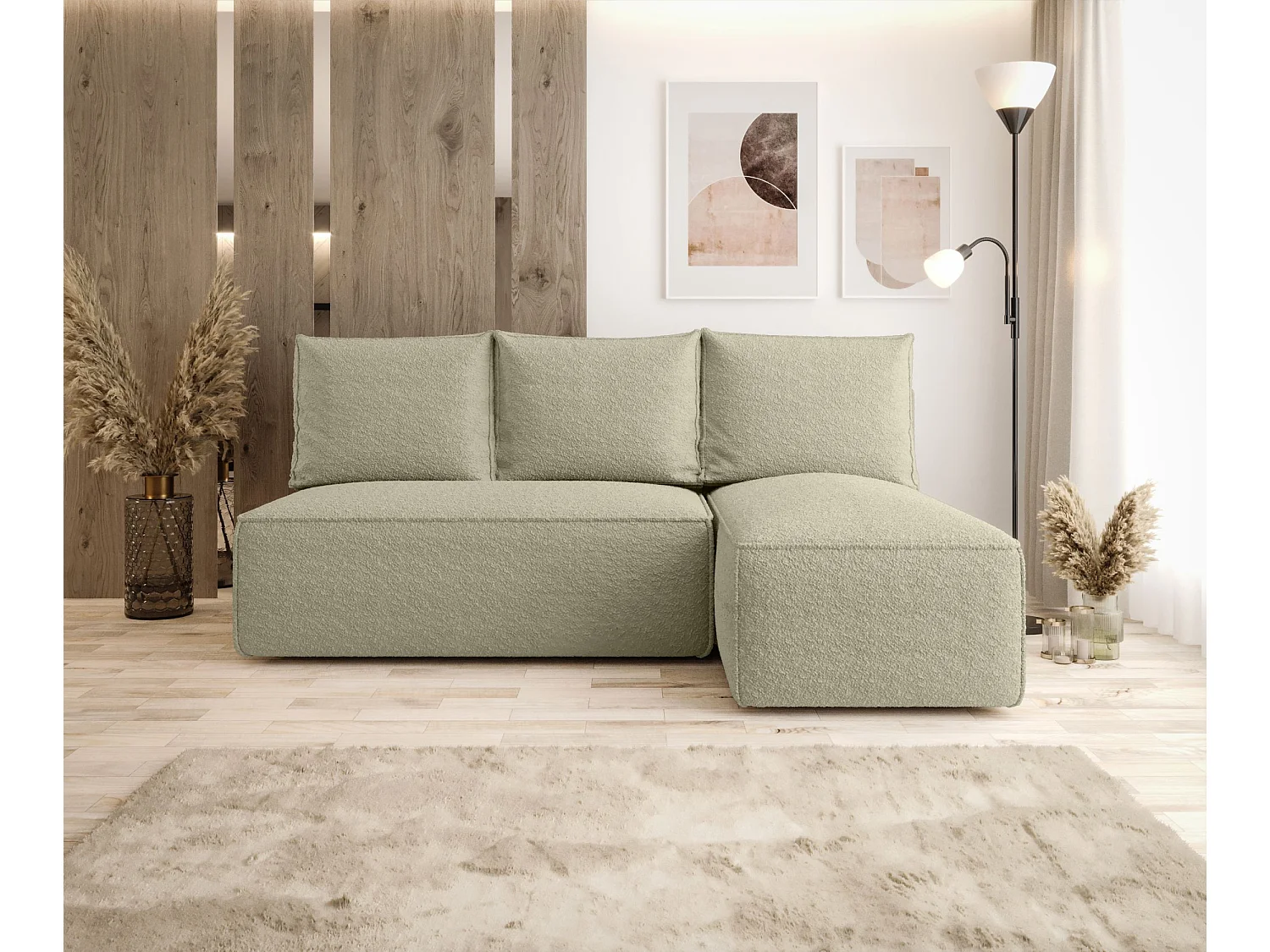Narożnik z funkcją spania SAVIO MINI Quelle 06 prawy sofa w kształcie L z pojemnikiem na pościel sofa do salonu, sofa rozkładana, sofa z pojemnikiem