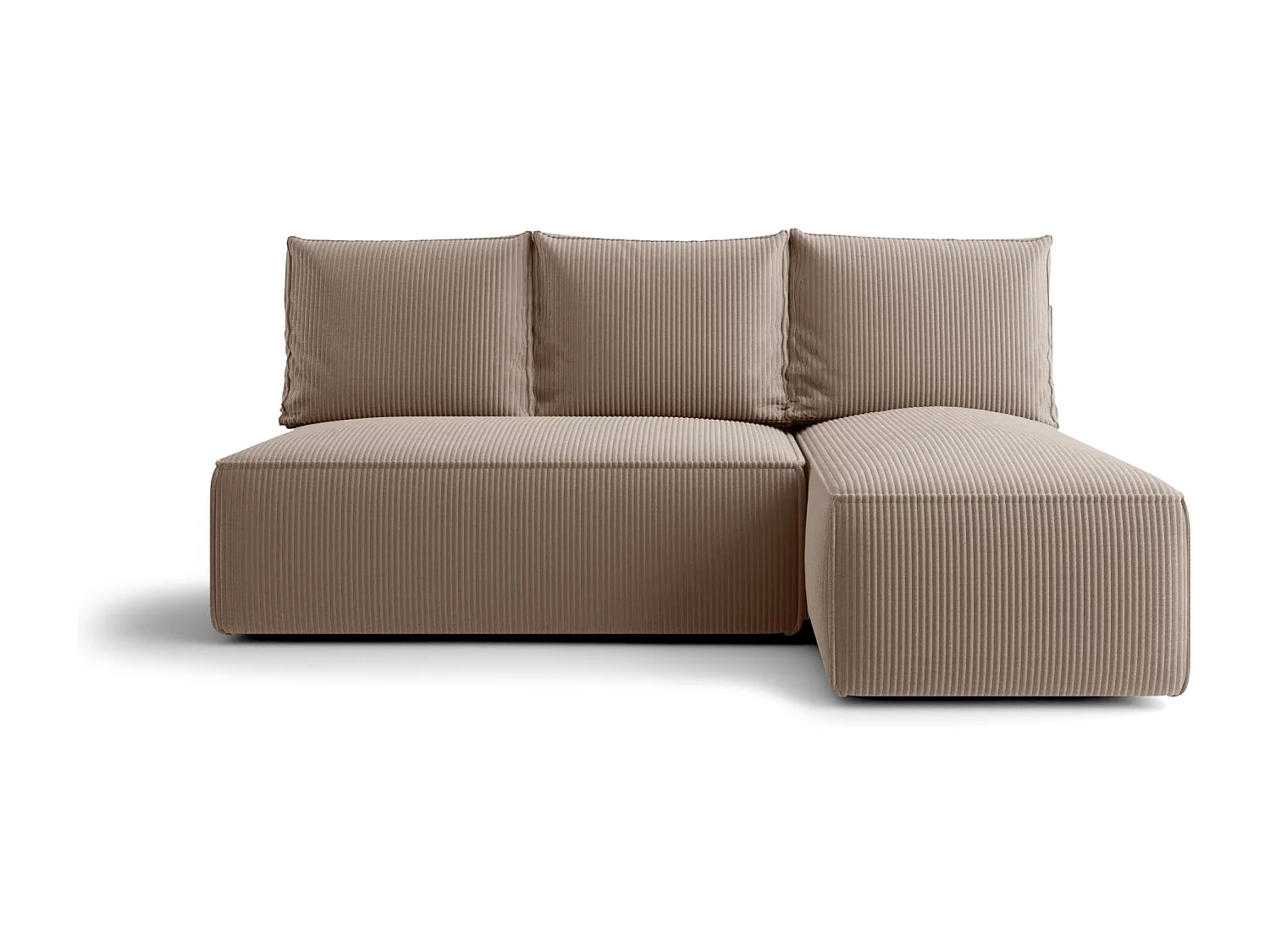 ECKSOFA mit Schlaffunktion SAVIO MINI Poso 02 Hellbraun Rechts L-Form Sofa mit Stauraum Bettkasten Wohnzimmersofa Couch Sofa Bettsofa Bettkasten Bettcouch