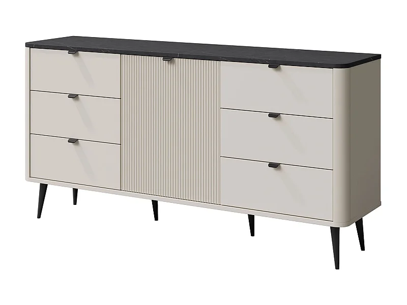 KOMMODE Marly Kaschmir / Graustein 160 / 40 / 82cm