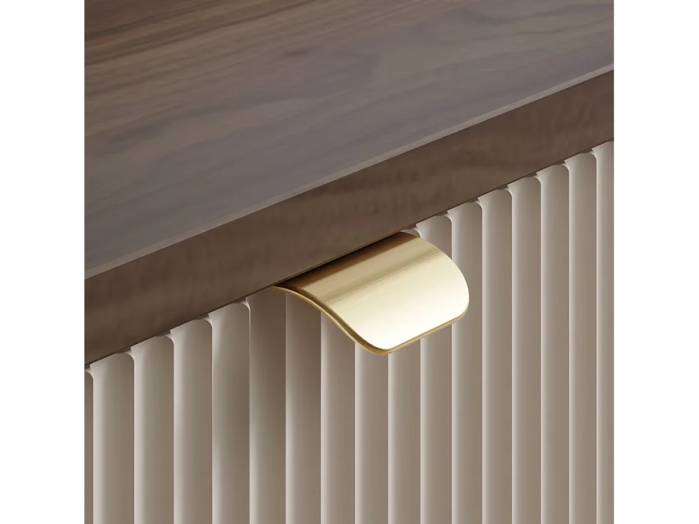 NACHTKONSOLE Kaschmir / Walnuss 50 / 40 / 42cm (2er-Set)