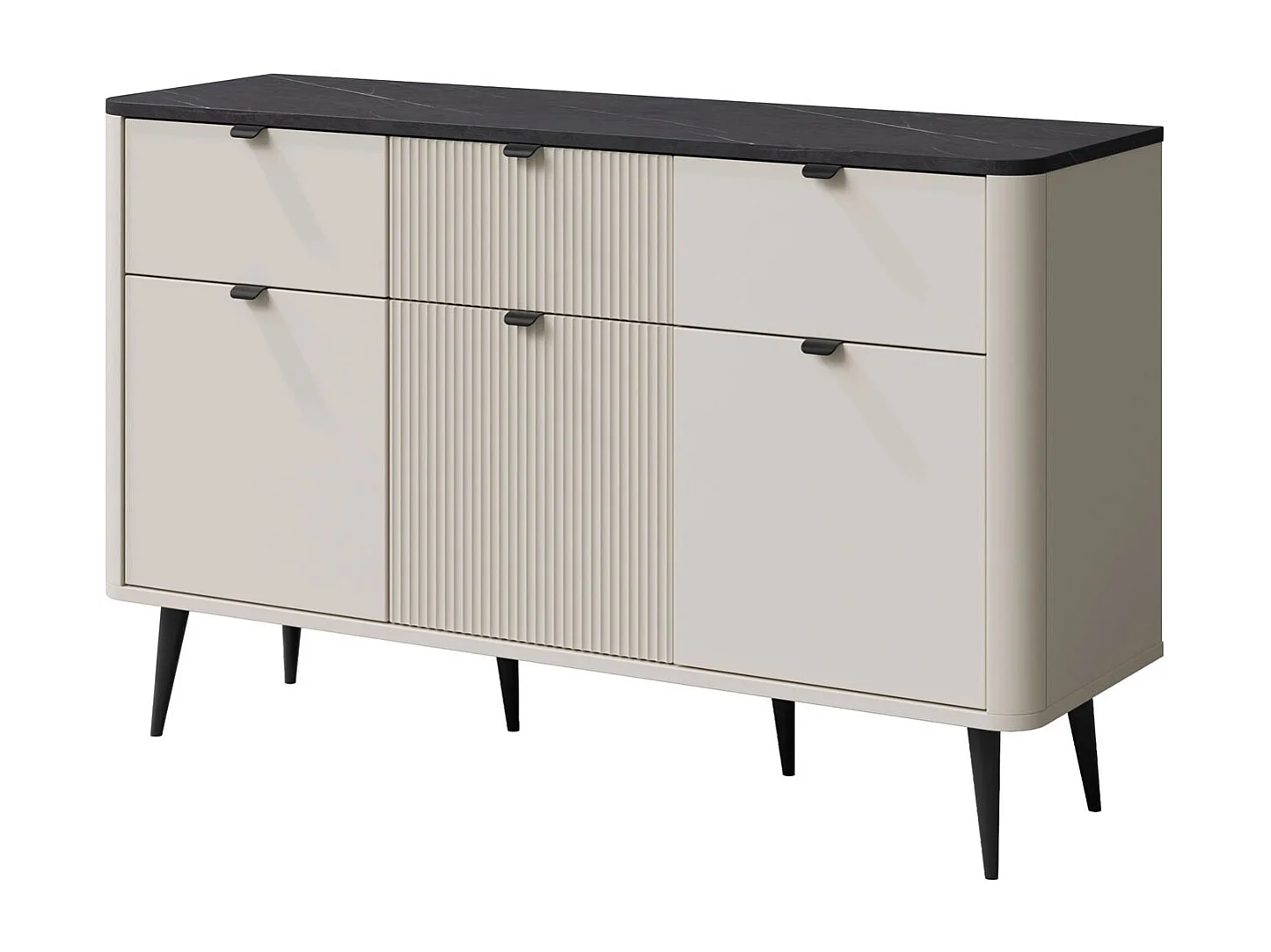 KOMMODE Marly Kaschmir / Graustein 130 / 40 / 82cm