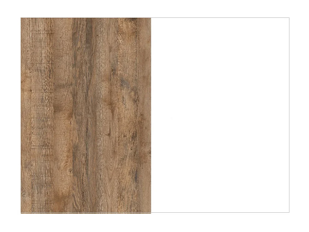 WOHNZIMMER-SET Saragossa 5-teilig weiß Hochglanz / Samdal Eiche