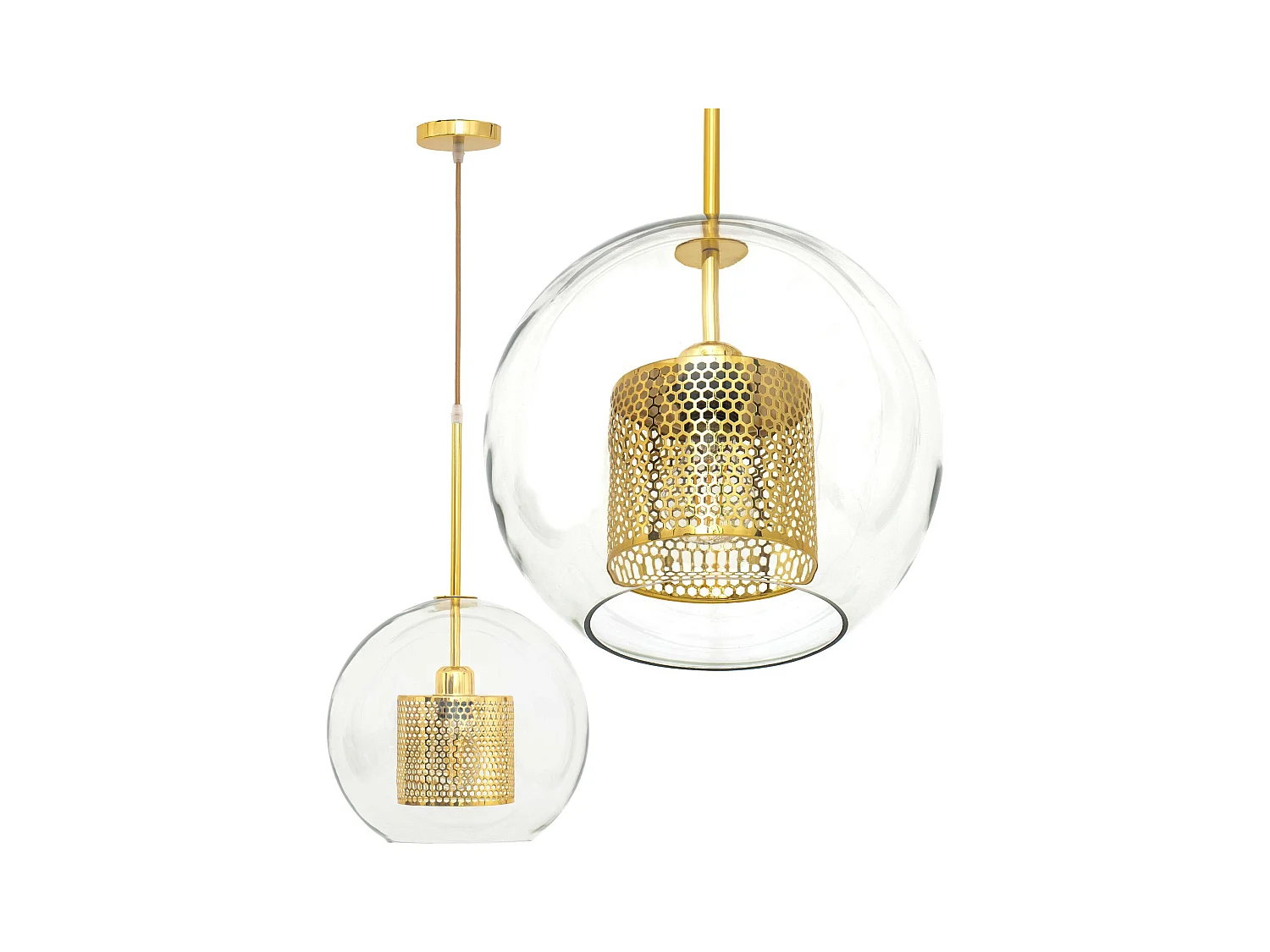 Lampe Suspendue Toolight APP555-1CP Gold