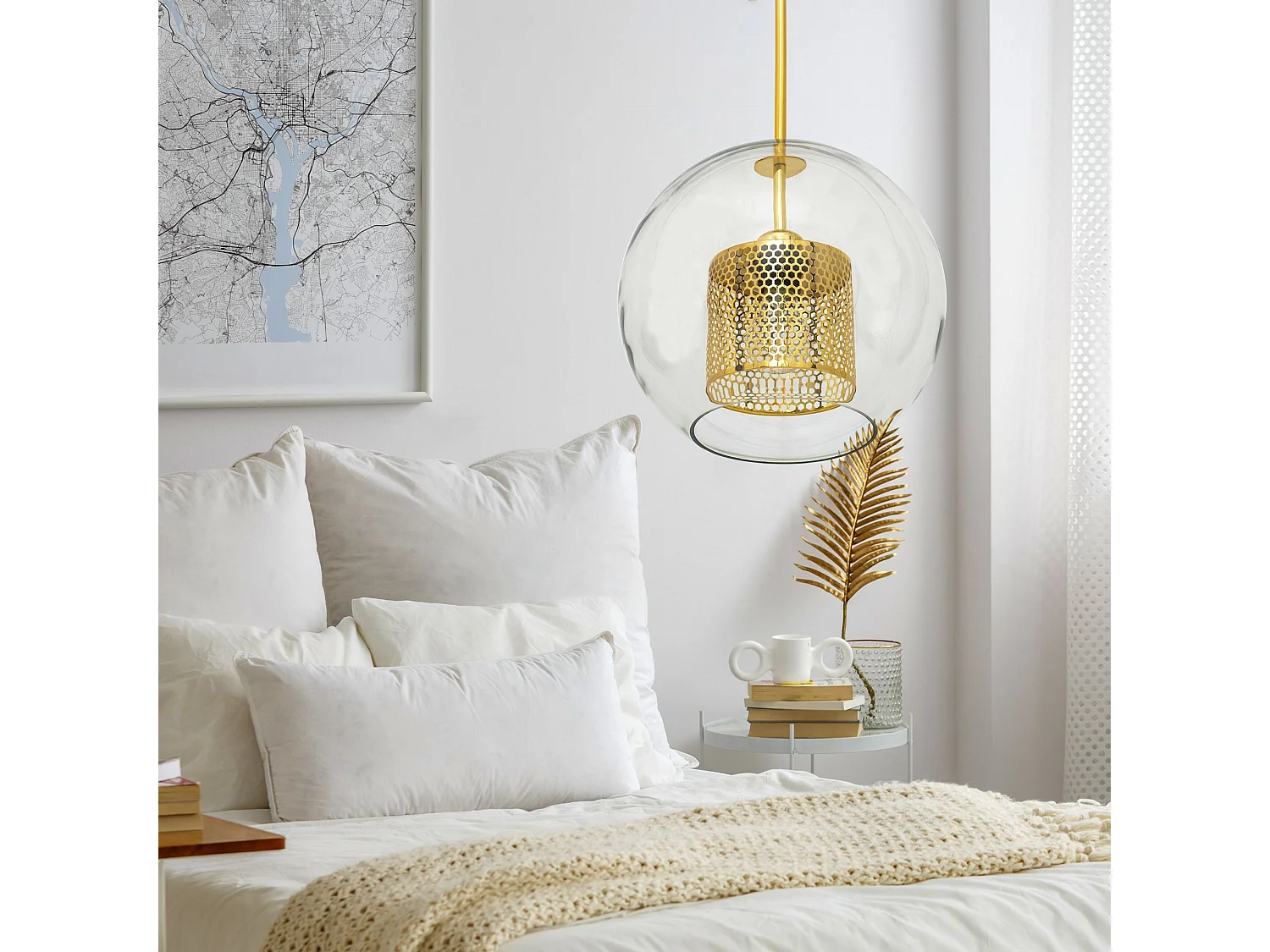 Lampe Suspendue Toolight APP555-1CP Gold