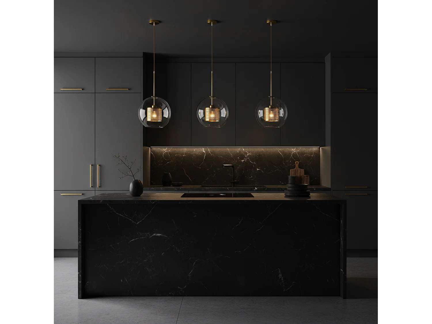 Lampe Suspendue Toolight APP555-1CP Gold