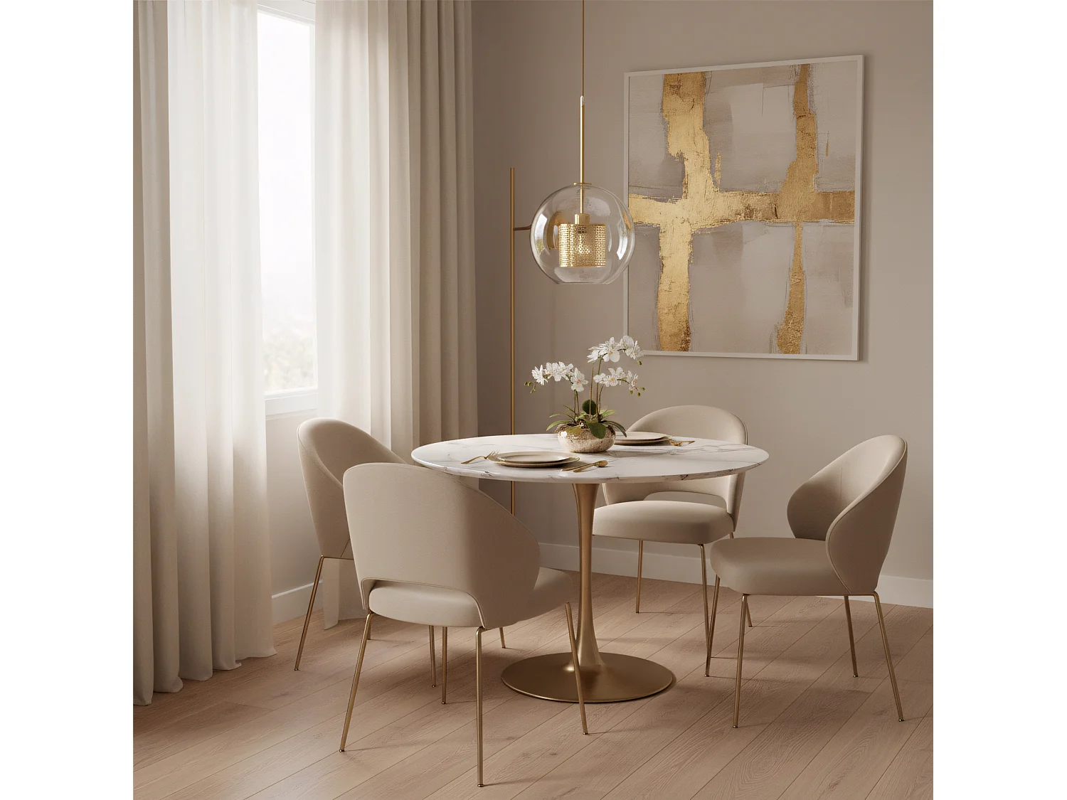 Lampe Suspendue Toolight APP555-1CP Gold