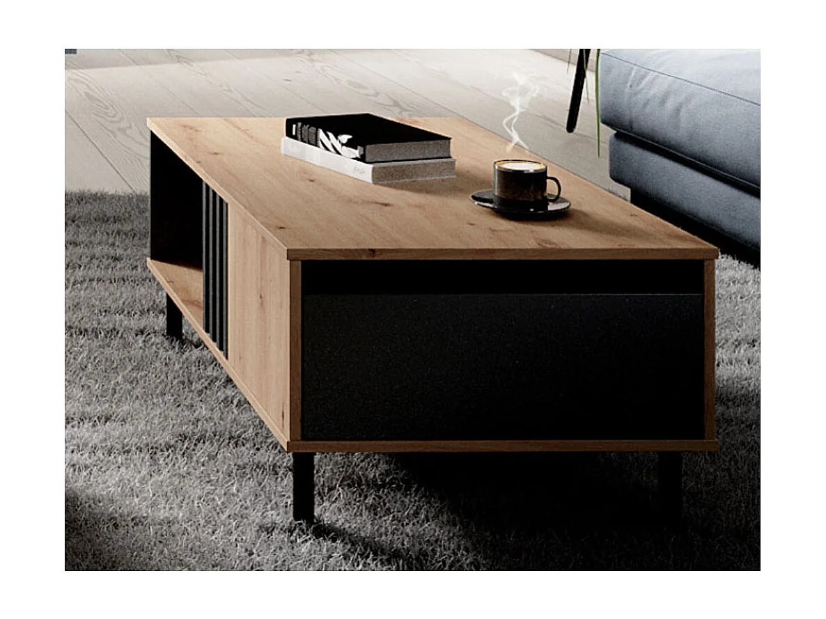 COUCHTISCH Madis sand grange eiche / anthrazit 100,1 cm / 60 cm / 43,2 cm