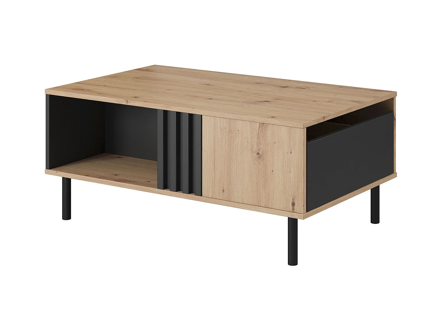 COUCHTISCH Madis sand grange eiche / anthrazit 100,1 cm / 60 cm / 43,2 cm