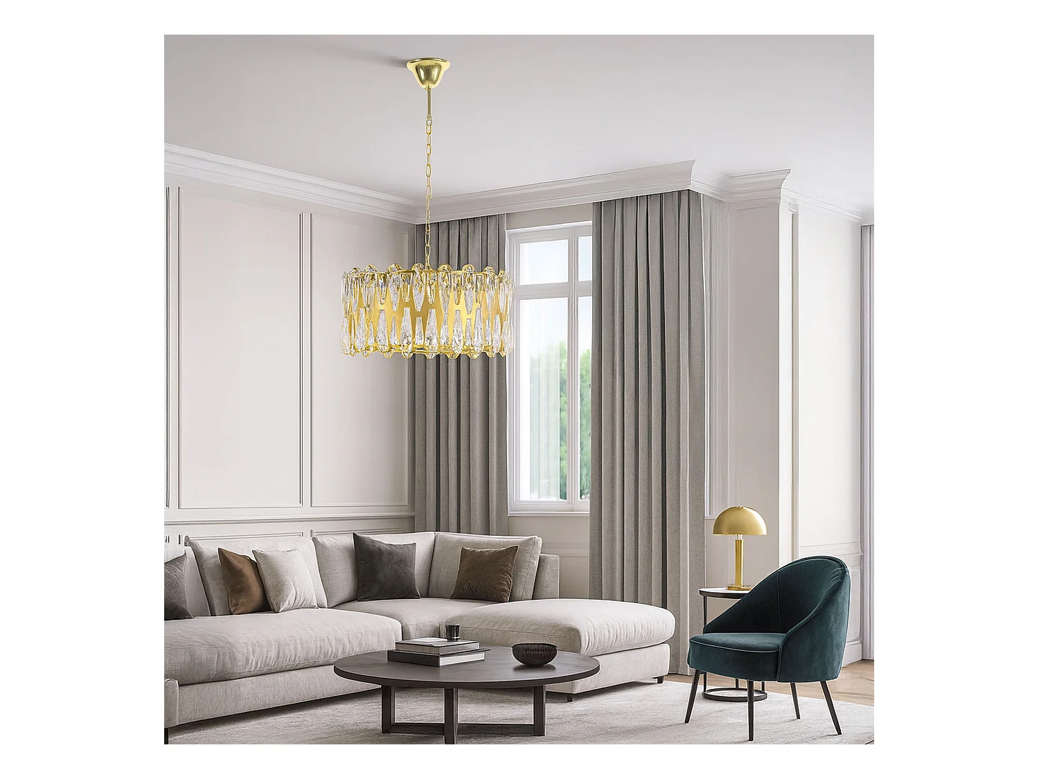 Lampe Suspendue Toolight APP1718-CP Gold