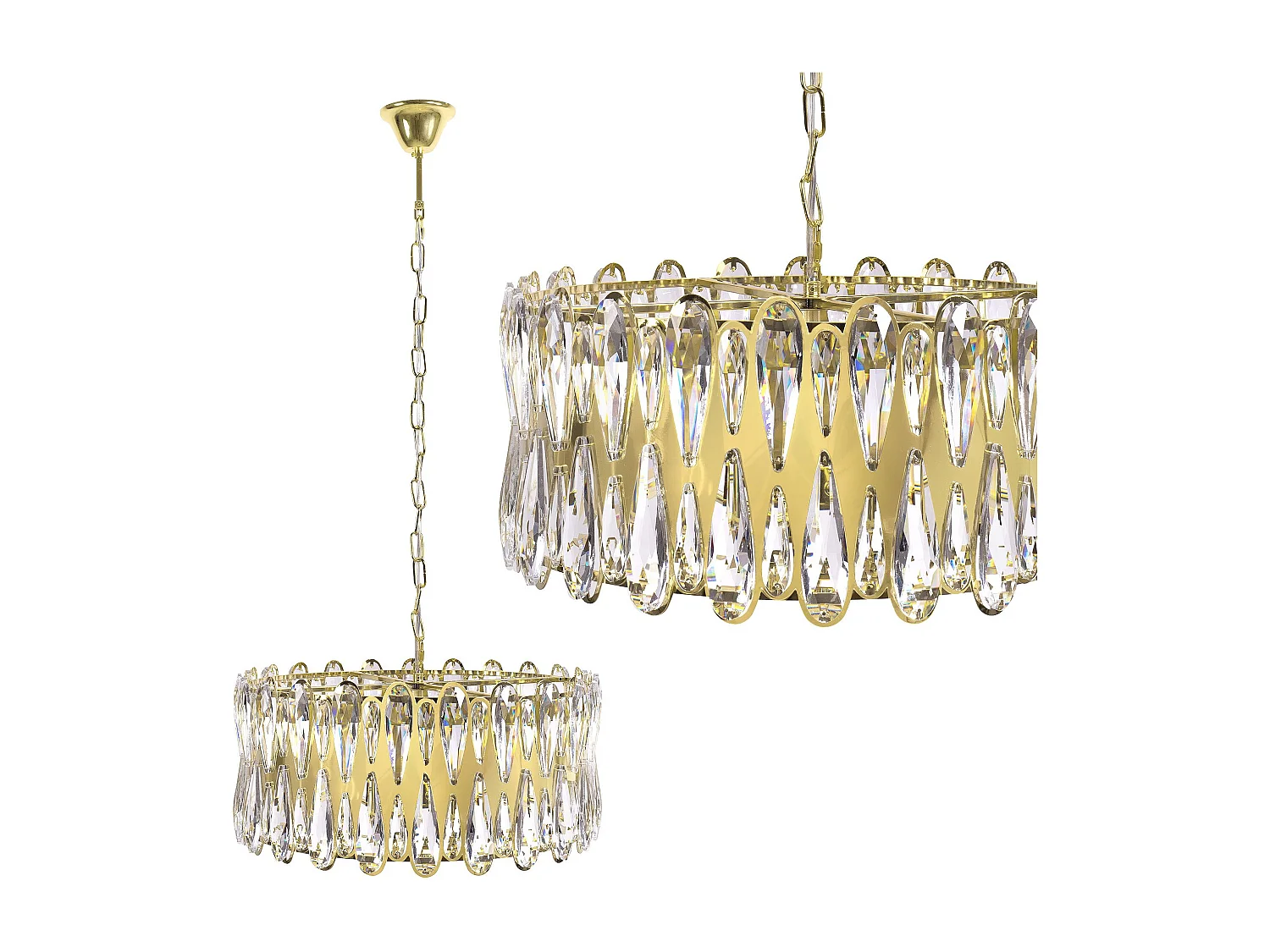Toolight APP1718-CP hængelampe guld 50X50X60CM