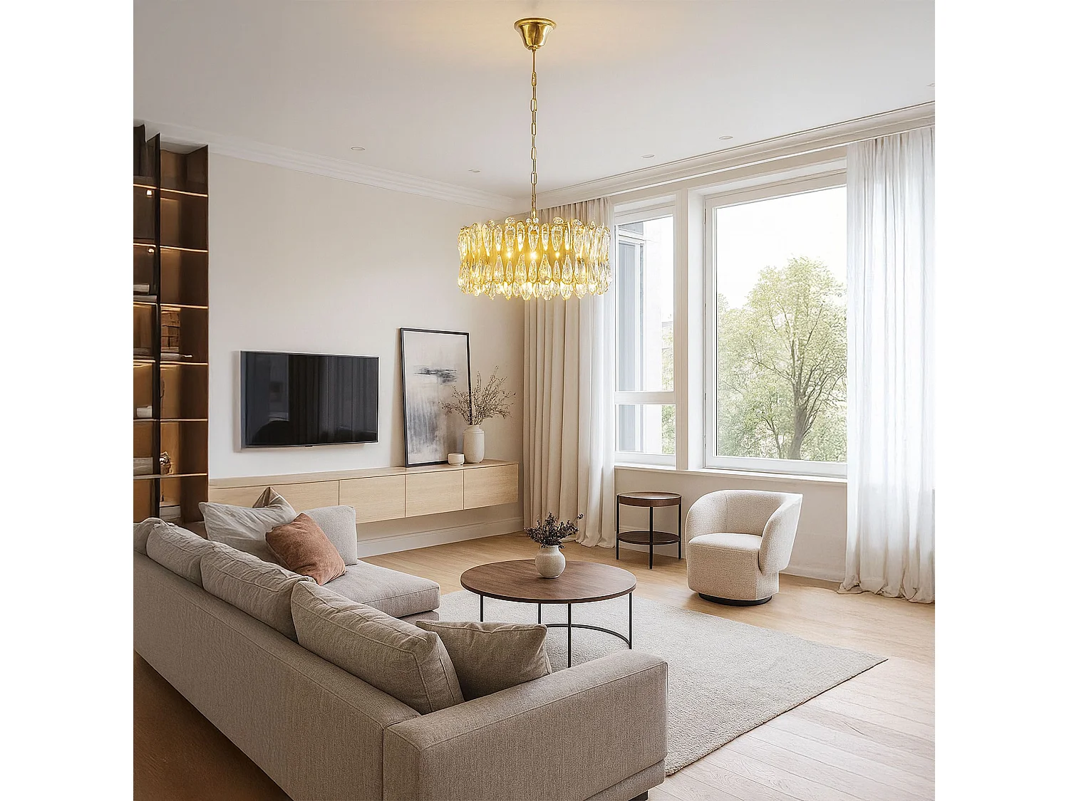 Toolight APP1718-CP hængelampe guld 50X50X60CM