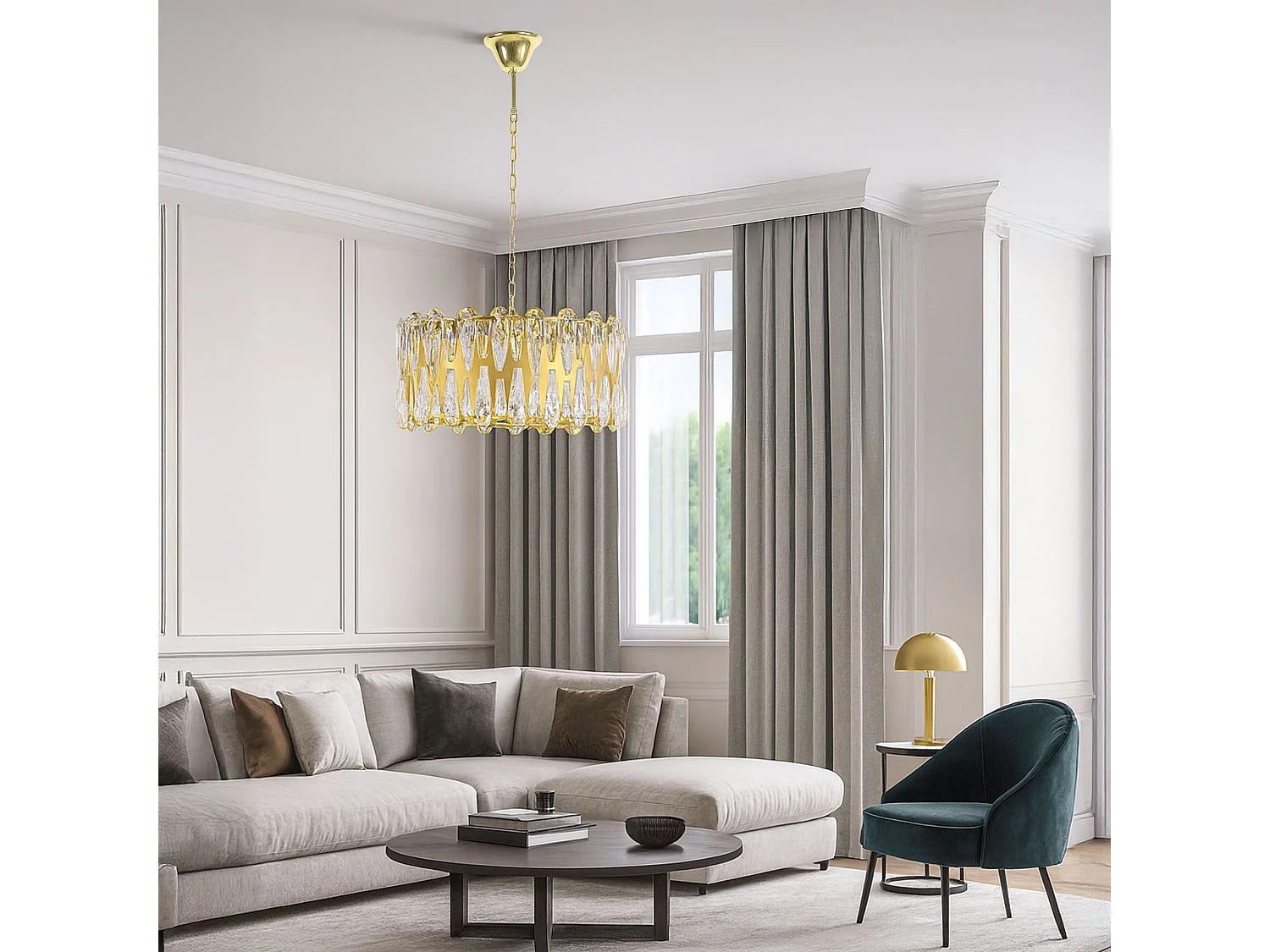 Toolight APP1718-CP hængelampe guld 50X50X60CM