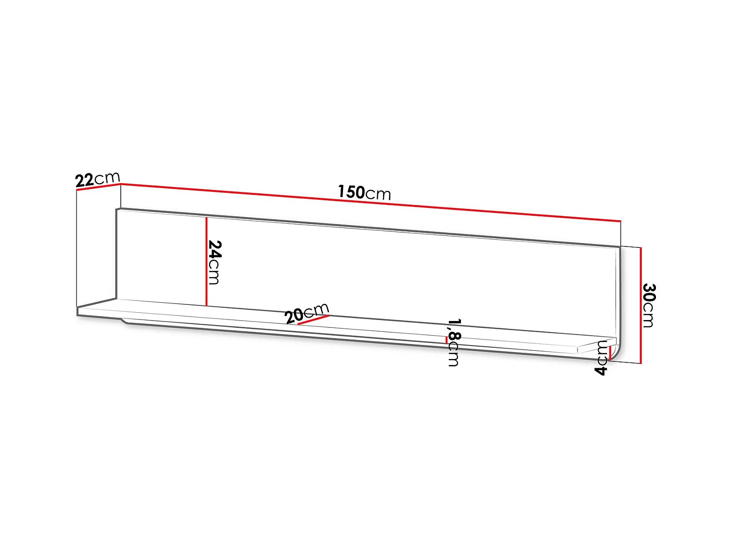 WANDREGAL Marly Kaschmir / Graustein 150 / 22 / 30 cm