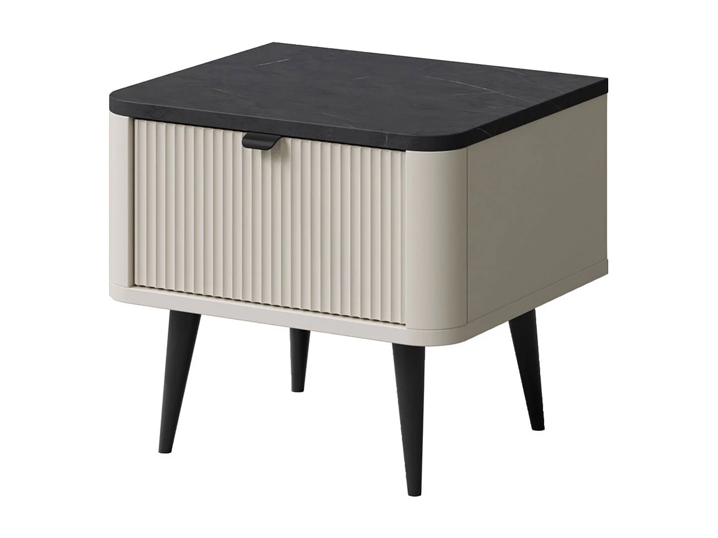 NACHTKONSOLE Kaschmir / Graustein 50 / 40 / 42cm (2er-Set)