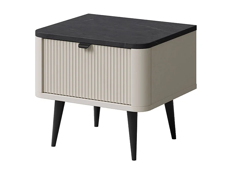 NACHTKONSOLE Kaschmir / Graustein 50 / 40 / 42cm (2er-Set)