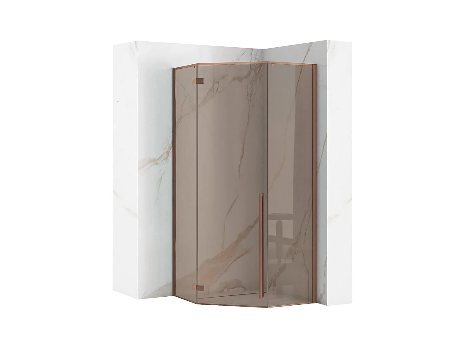 Cabine De Douche Rea Diamond 90 x 90 Brush Copper