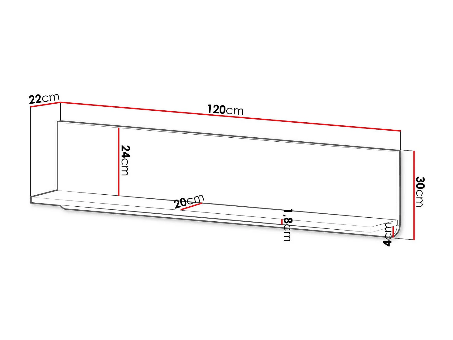 WANDREGAL Marly Kaschmir / Walnuss 120 / 22 / 30 cm