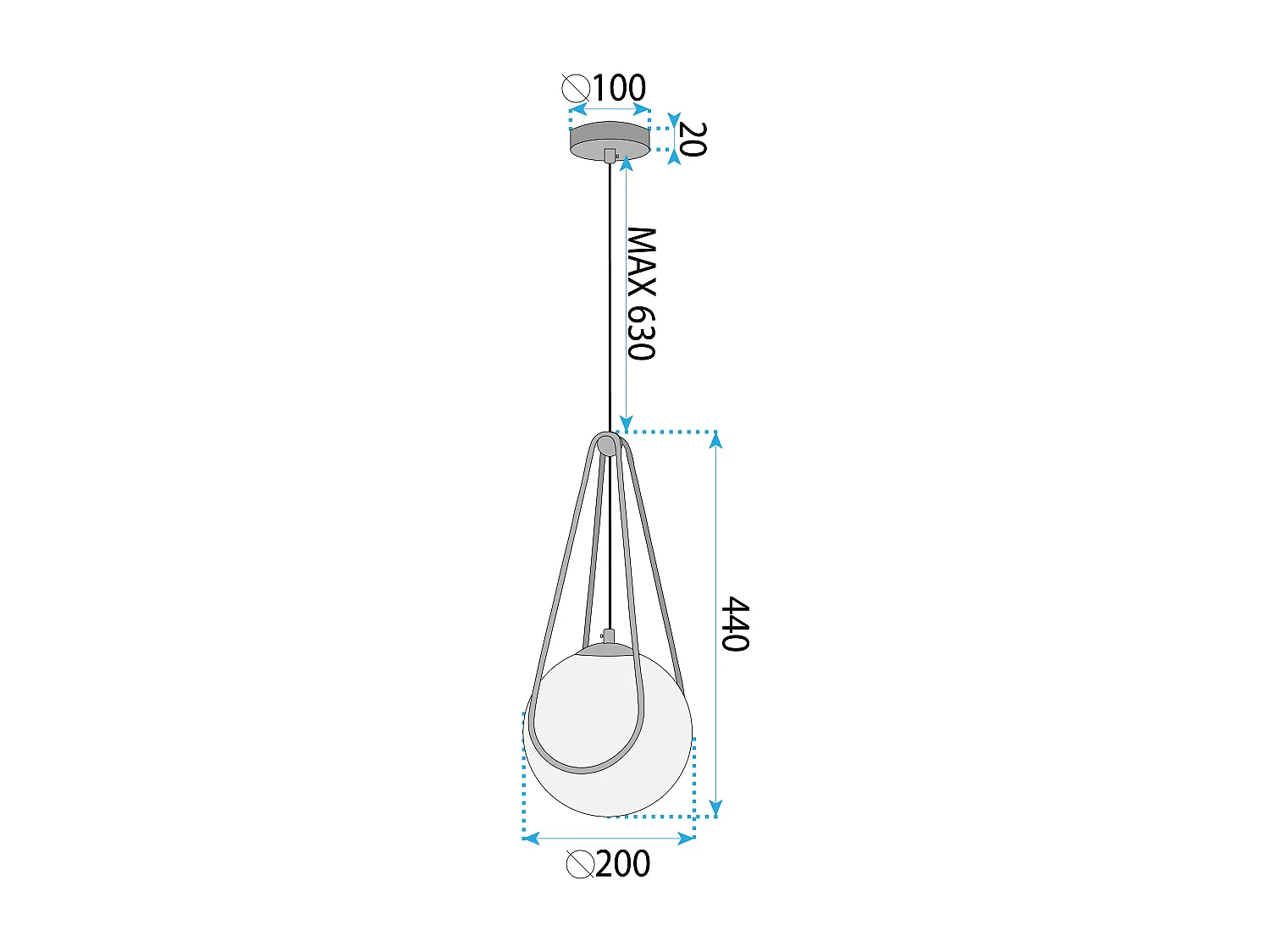 Lampe Suspendue Toolight APP1792-1CP White