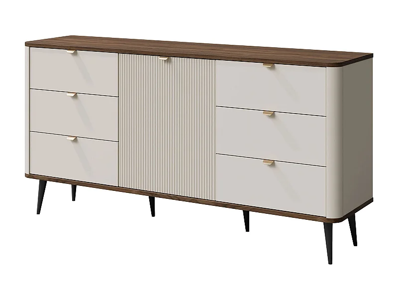 KOMMODE Marly Kaschmir / Walnuss 160 / 40 / 82cm