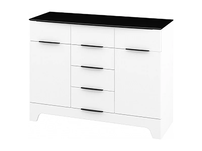 SIDEBOARD Verona weiß / weiß Hochglanz 121 / 45 / 91cm