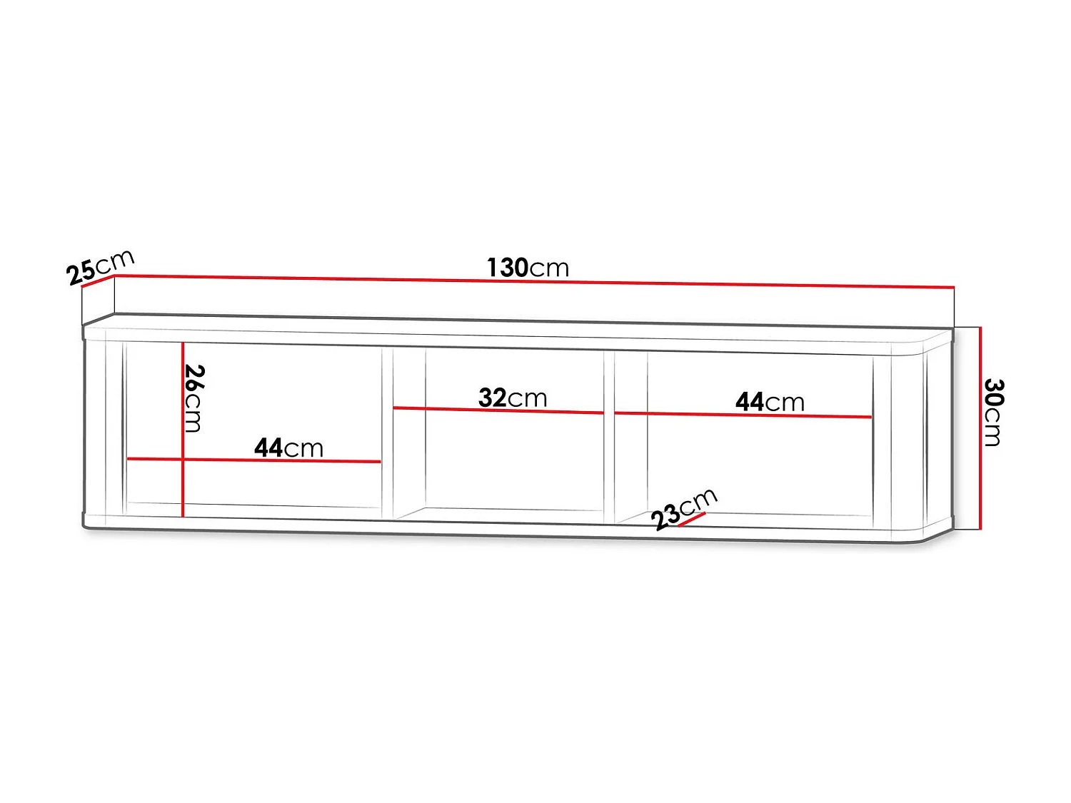 WANDREGAL Marly Kaschmir / Graustein 130 / 25 / 30 cm