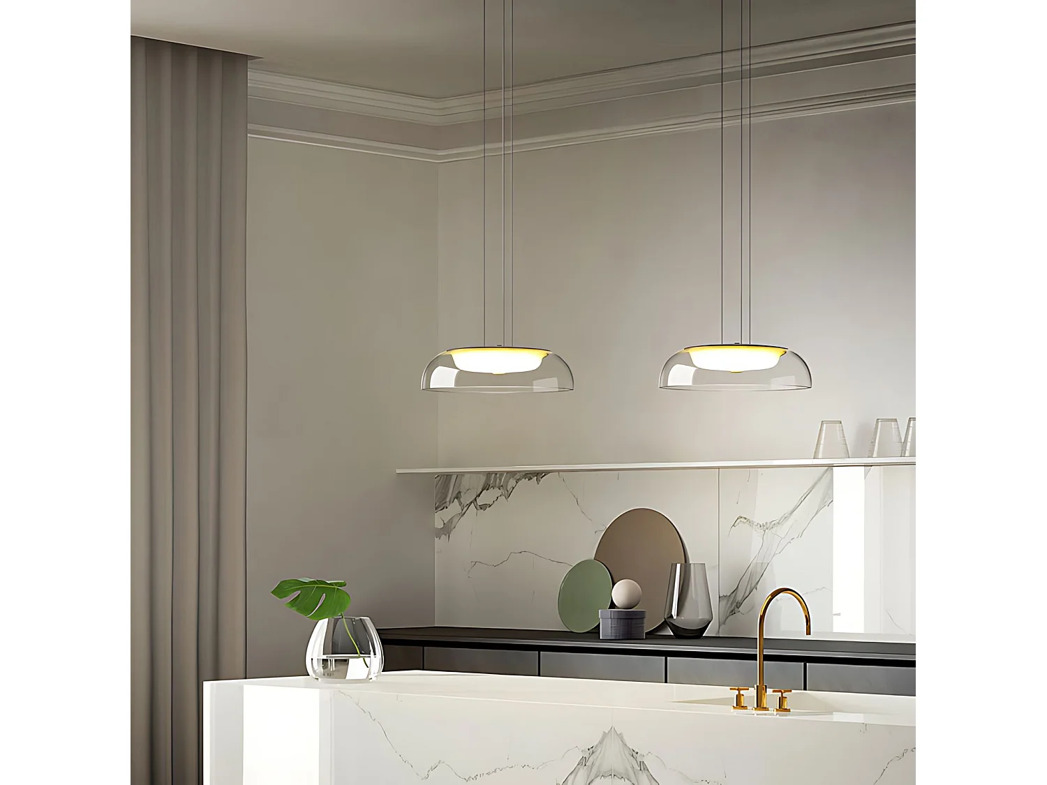 Lampe Suspendue Toolight APP1691-1PC Gold