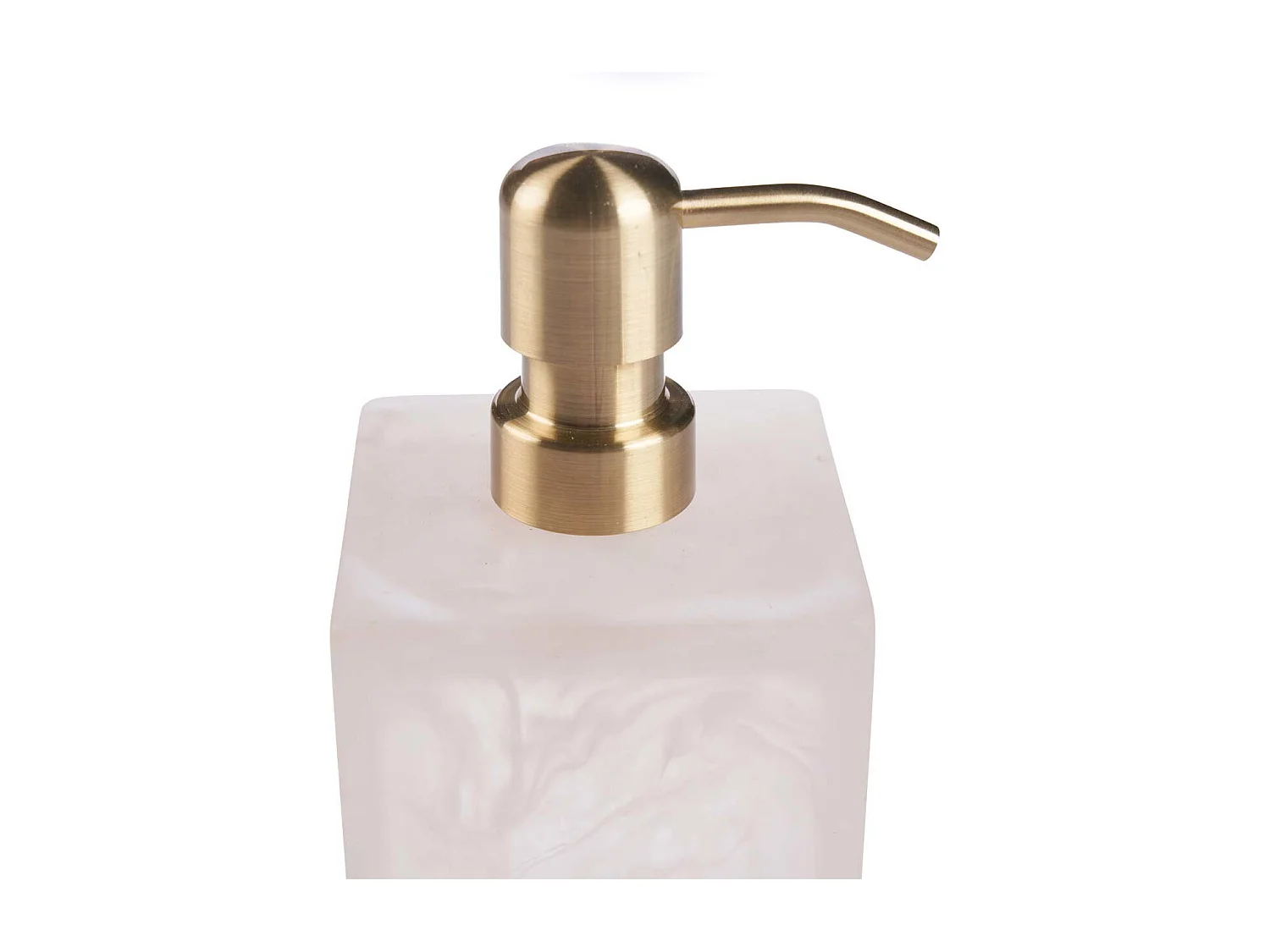 De Resin Zeepdispenser - Roze Wit