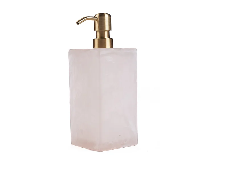 Der Harz-Seifenspender - Rosa Weiß