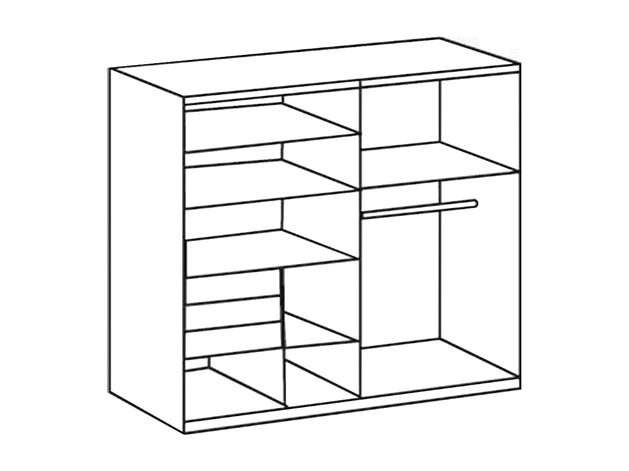 SCHWEBETÜRENSCHRANK Bamberg weiß 180 / 65 / 198 cm