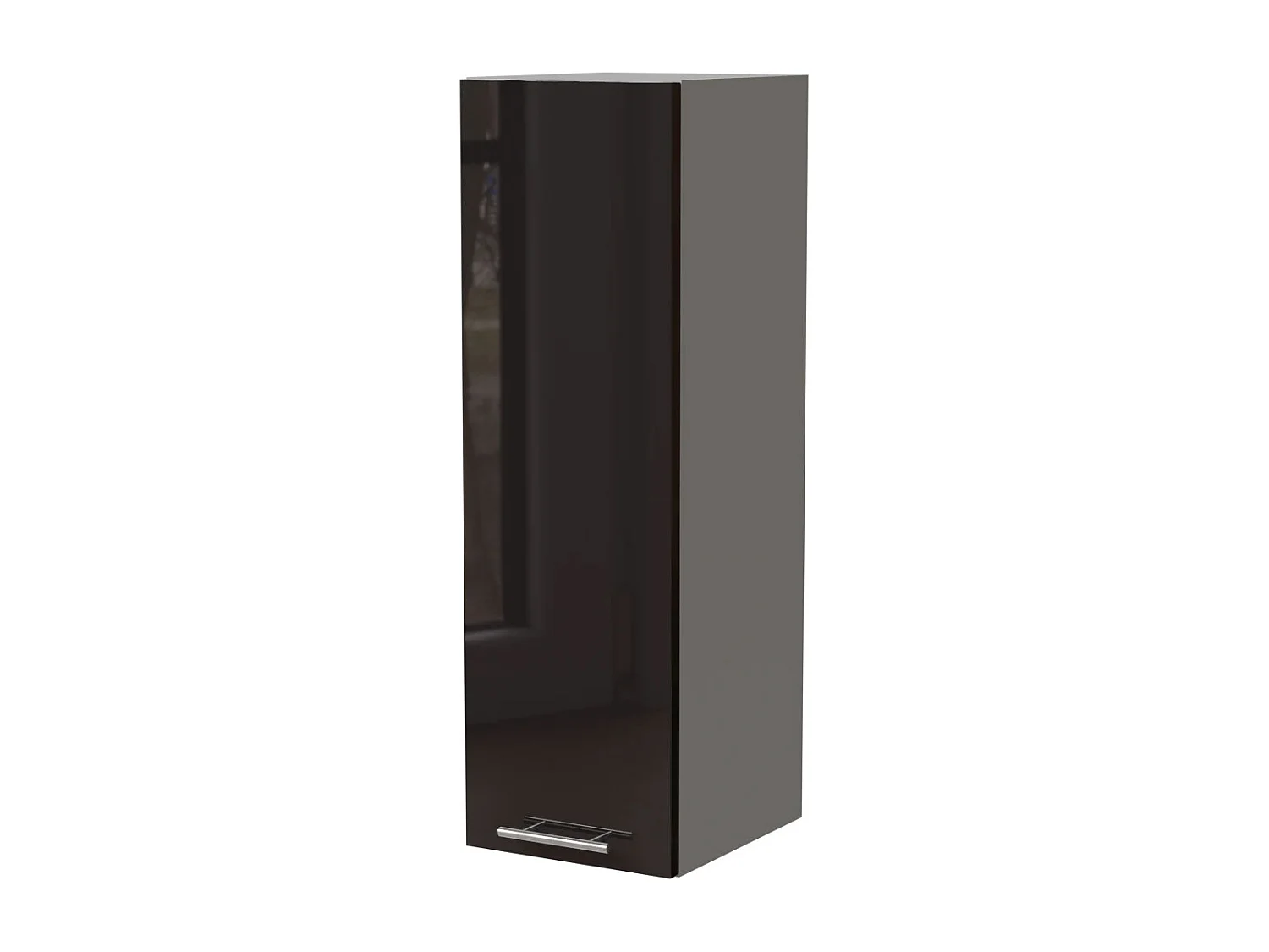 KÜCHENHÄNGESCHRANK Essen W4/20 Schwarz Hochglanz / Grau Matt 20 / 32,5 / 96cm