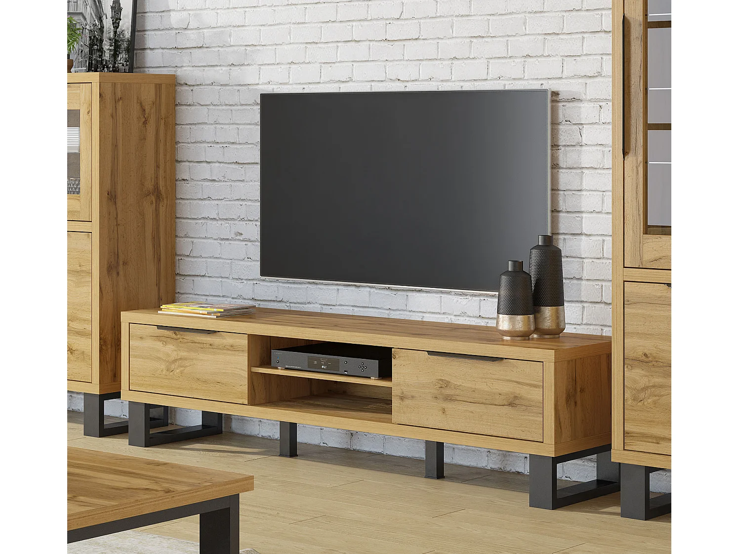 LOWBOARD Halle Wotan Eiche 180 / 50 / 50 cm