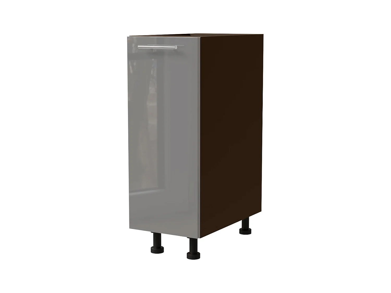 KÜCHENUNTERSCHRANK Essen D1D/20 Grau Hochglanz / Lava Matt 20 / 50 / 82cm
