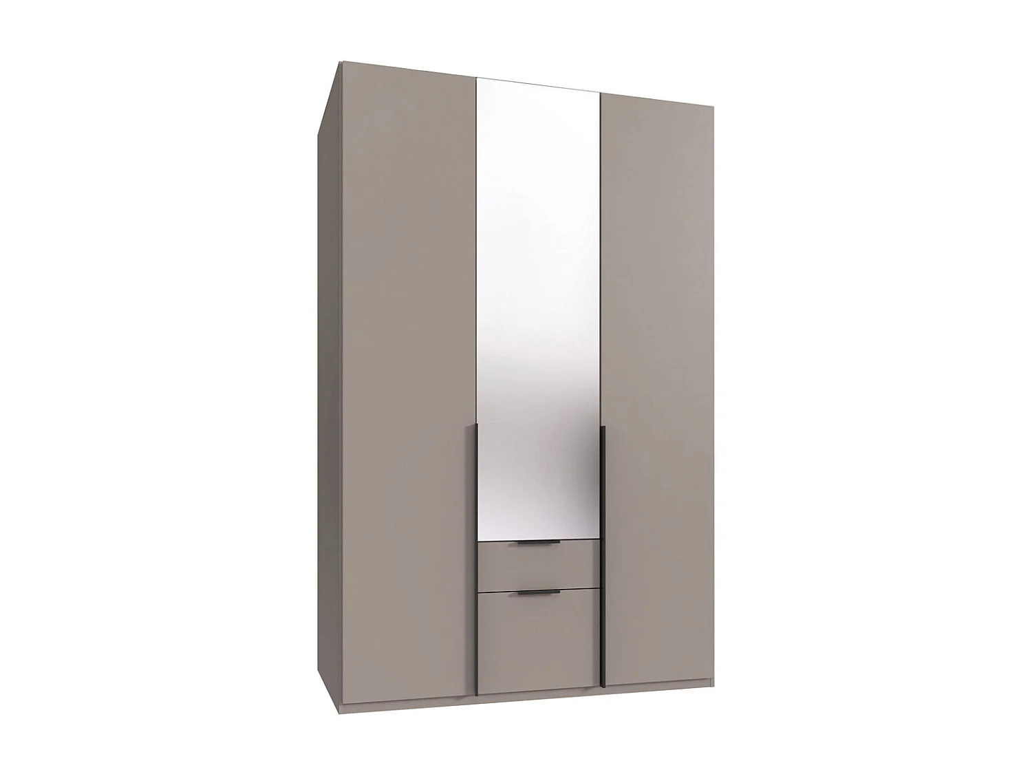 KLEIDERSCHRANK Mugano Saharagrau matt 135 / 58 / 208cm