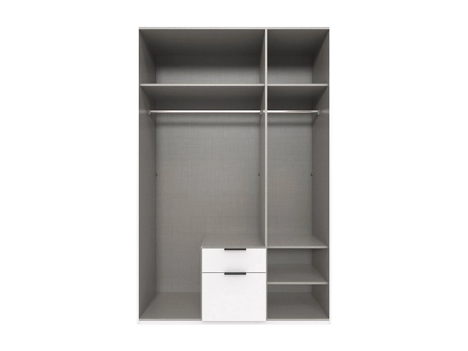 KLEIDERSCHRANK Mugano Saharagrau matt 135 / 58 / 208cm