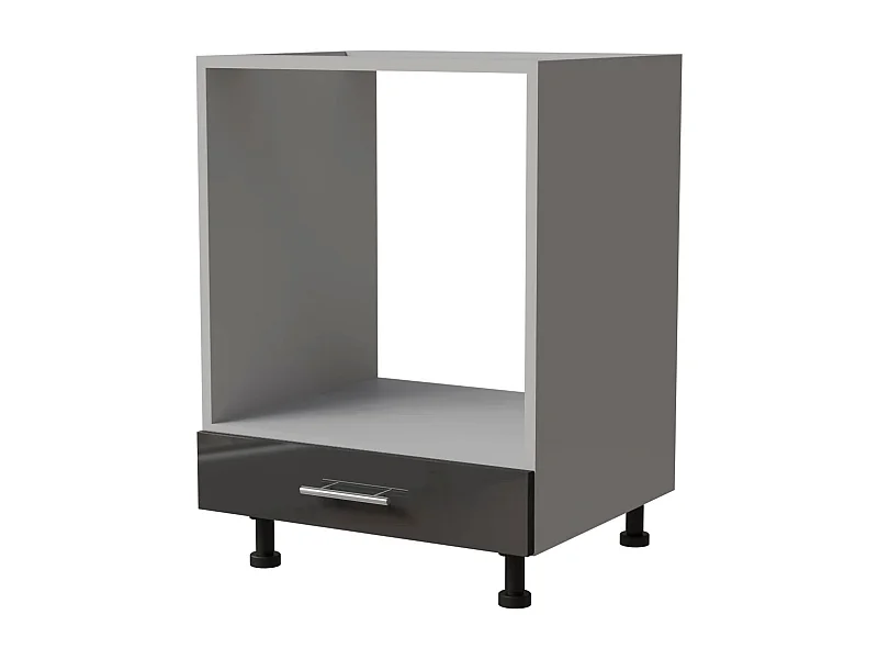 HERDUMBAUSCHRANK Essen D11K/60 Graphit Hochglanz / Grau Matt 60 / 50 / 82cm