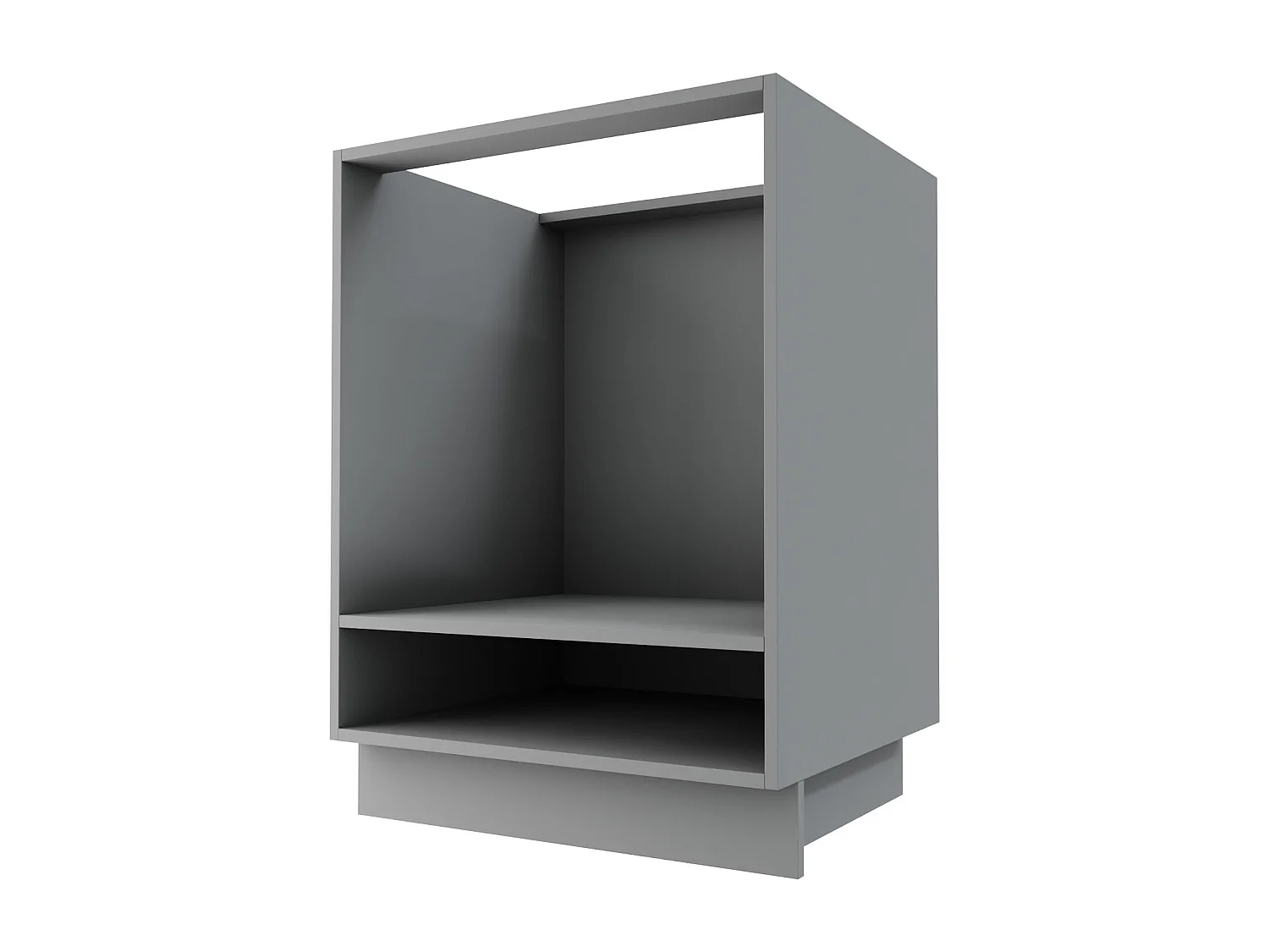 HERDUMBAUSCHRANK Essen D11K/60 Schwarz Hochglanz / Grau Matt 60 / 50 / 82cm