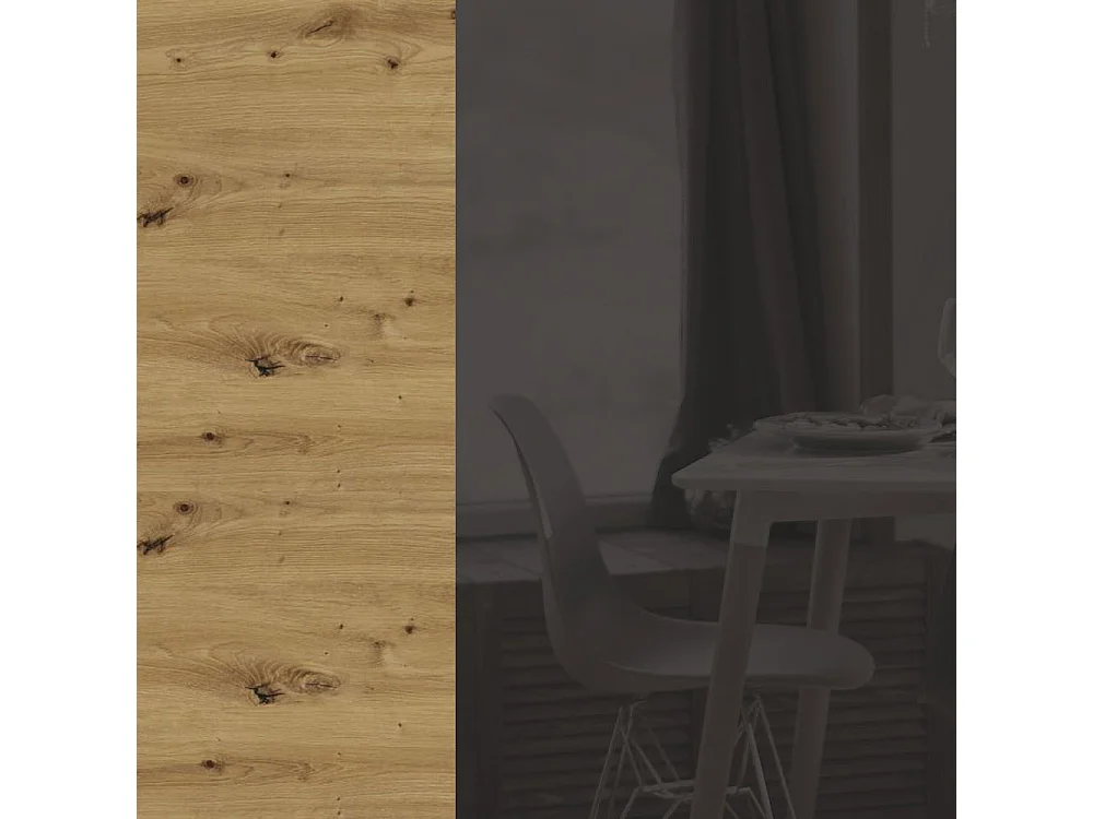 KÜCHENUNTERSCHRANK Essen D1D/20 Graphit Hochglanz / Eiche Artisan Matt 20 / 50 / 82cm