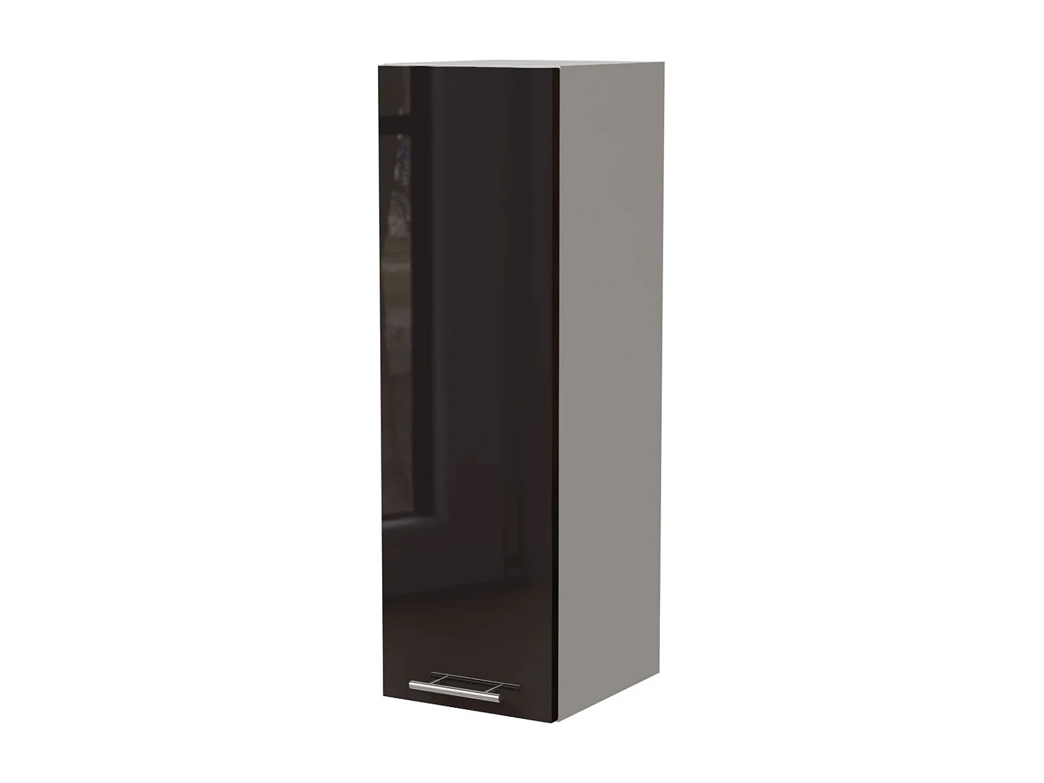 KÜCHENHÄNGESCHRANK Essen W4/20 Schwarz Hochglanz / Weiß Matt 20 / 32,5 / 96cm