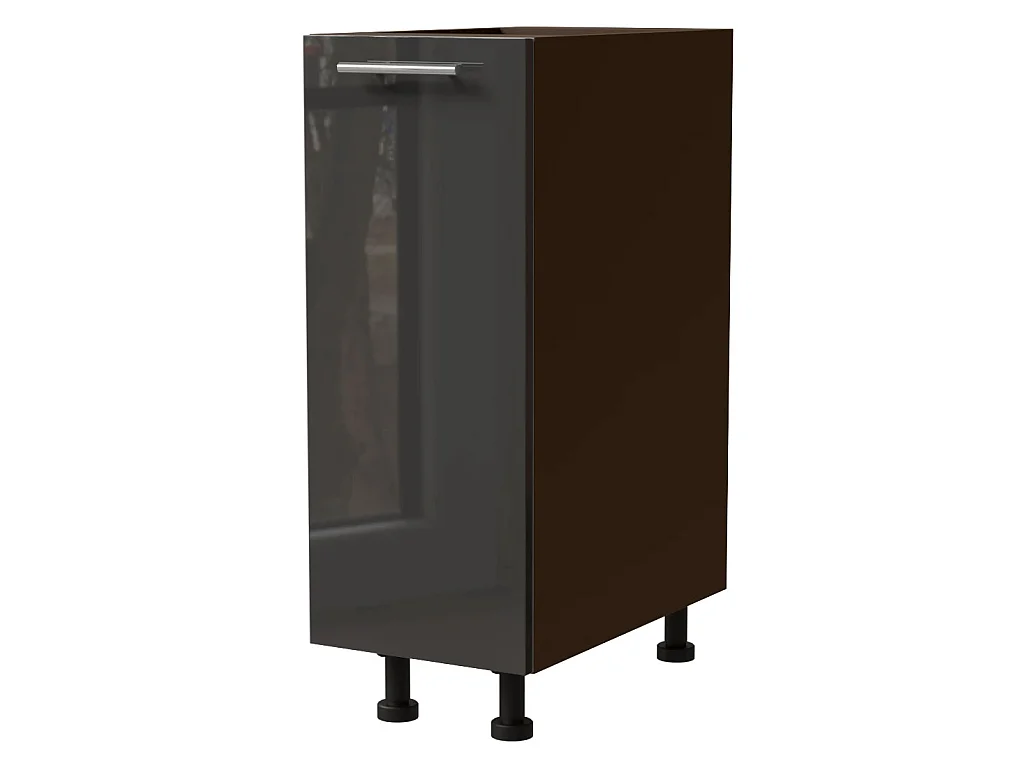 KÜCHENUNTERSCHRANK Essen D1D/20 Graphit Hochglanz / Lava Matt 20 / 50 / 82cm