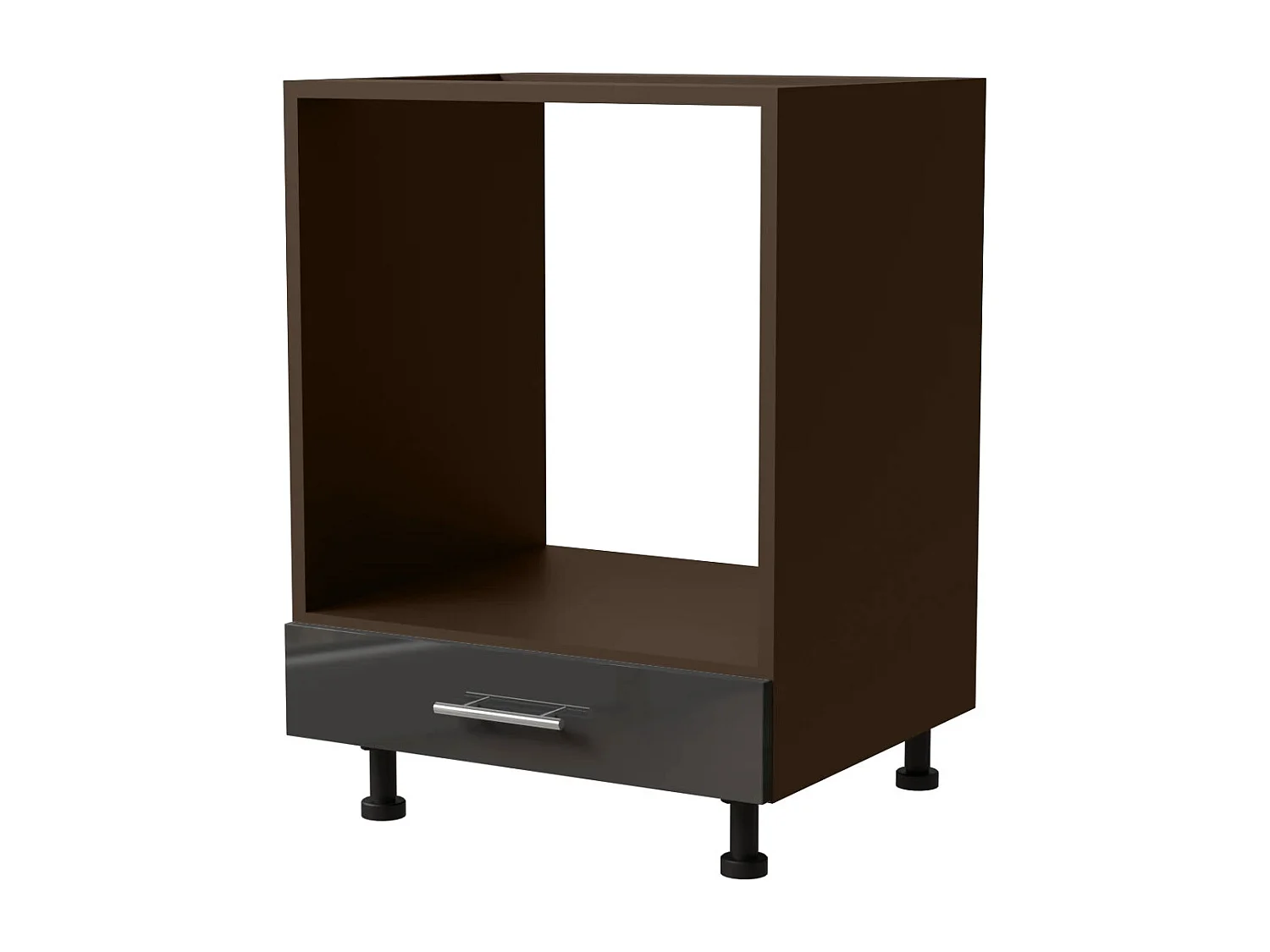 HERDUMBAUSCHRANK Essen D11K/60 Graphit Hochglanz / Lava Matt 60 / 50 / 82cm