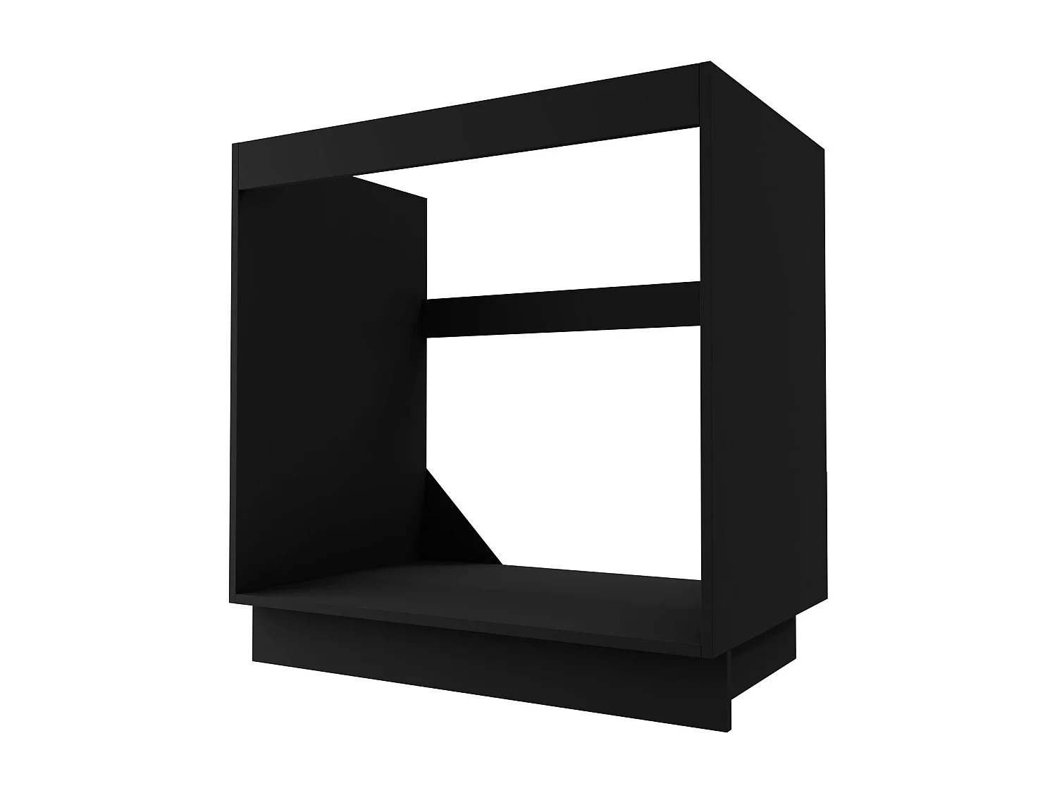 SPÜLENUNTERSCHRANK Essen D8Z/80 Schwarz Hochglanz / Schwarz Matt 80 / 50 / 82cm