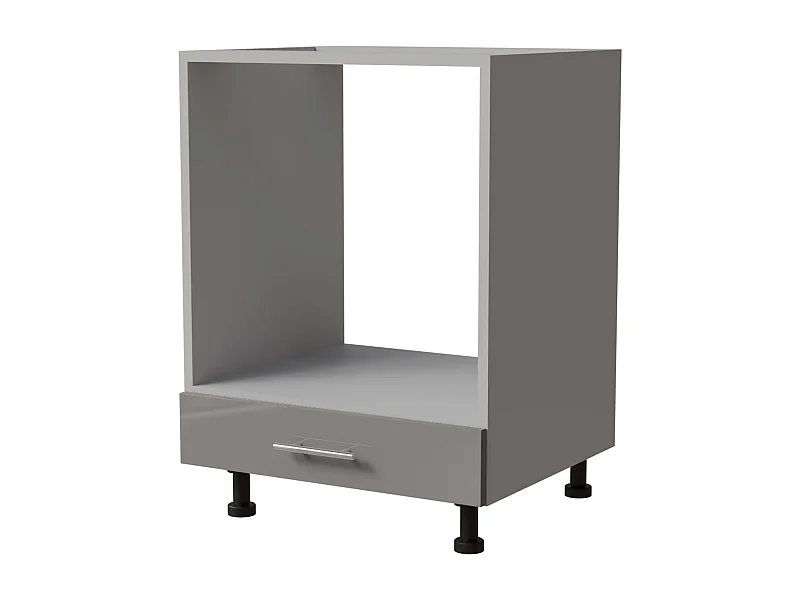 HERDUMBAUSCHRANK Essen D11K/60 Grau Hochglanz / Grau Matt 60 / 50 / 82cm