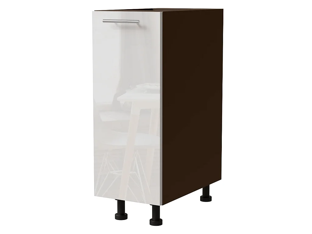 KÜCHENUNTERSCHRANK Essen D1D/20 Weiß Hochglanz / Lava Matt 20 / 50 / 82cm