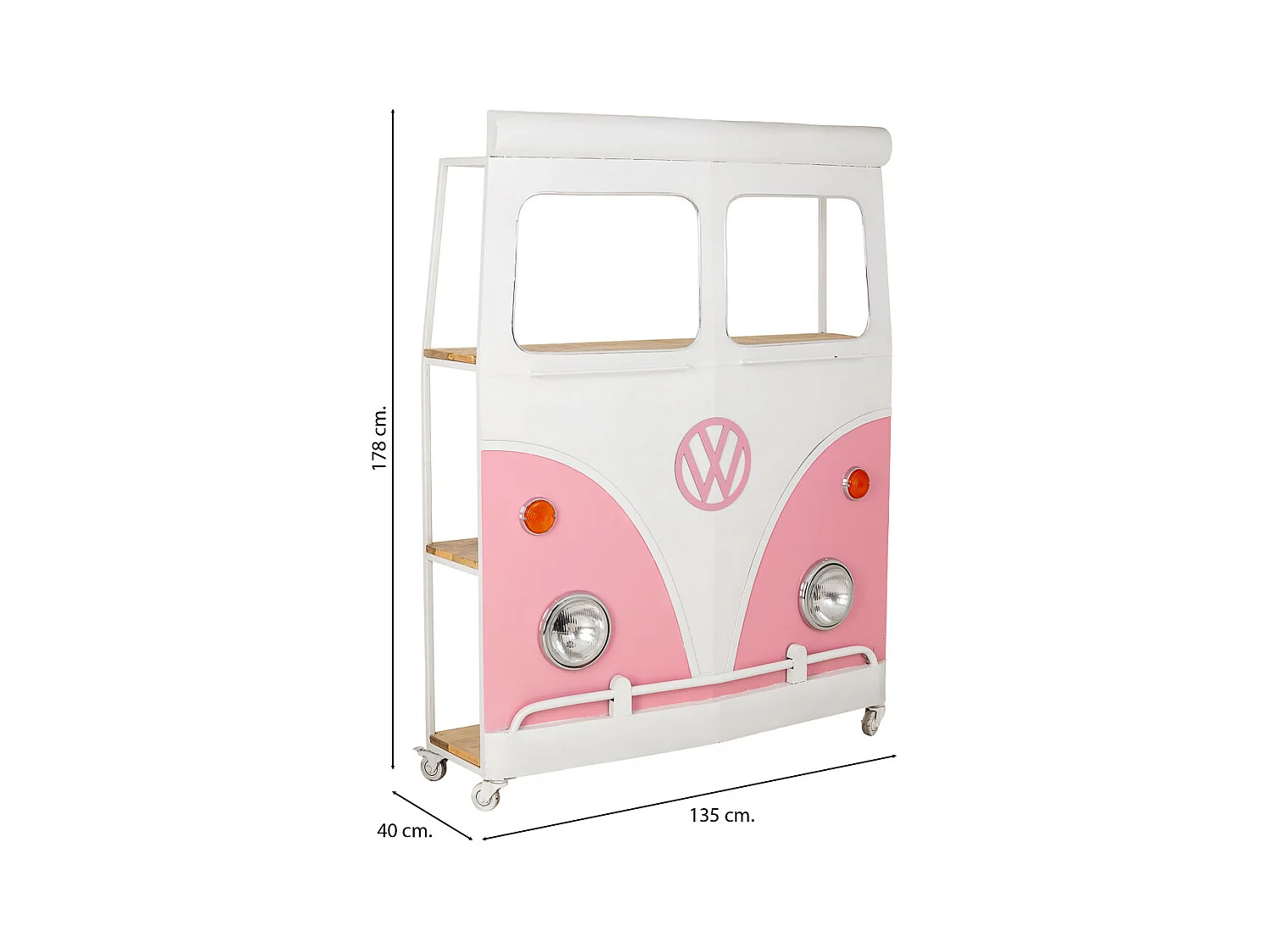 Furgoneta barra botellero 135x40x178h cm