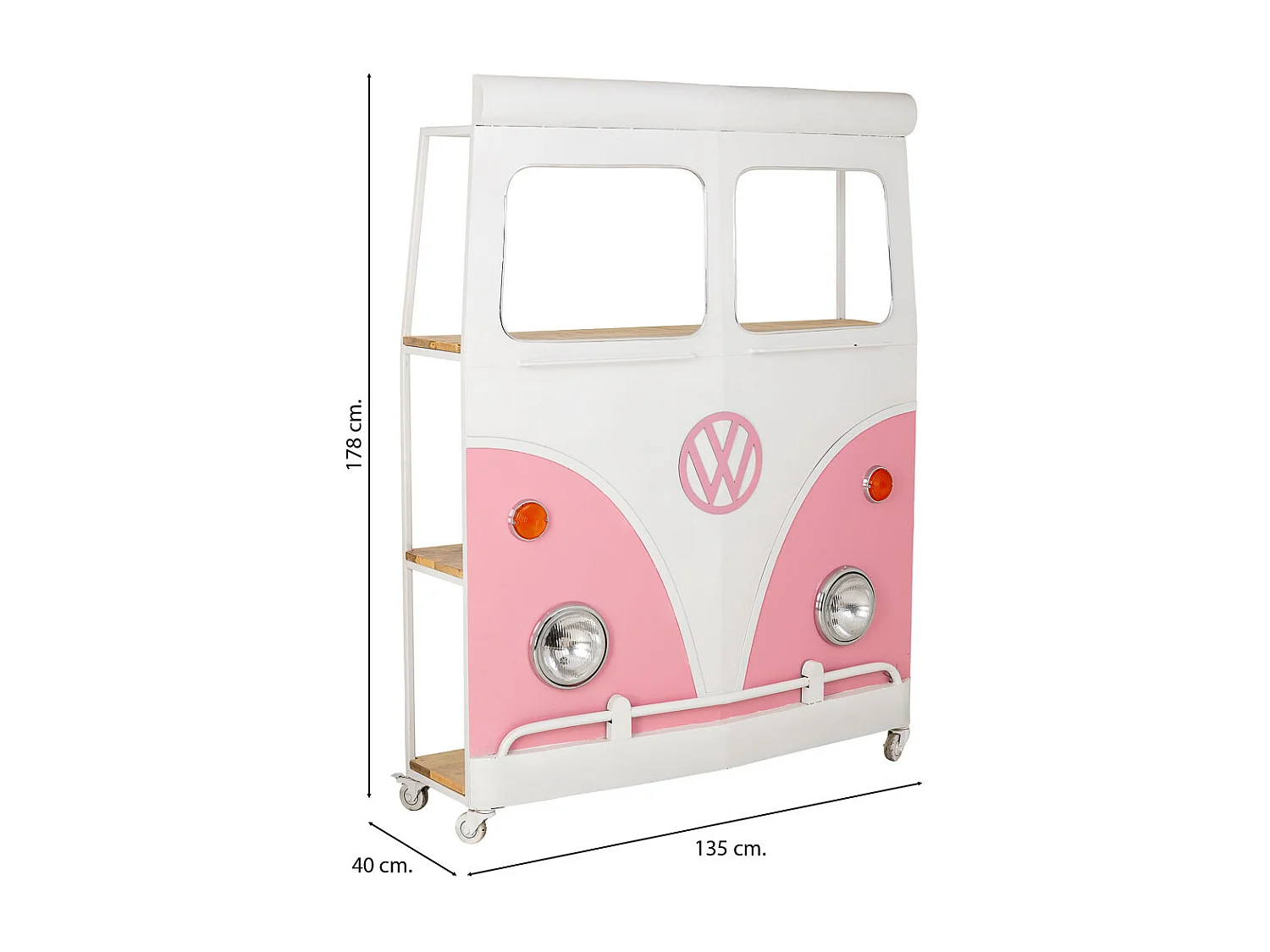 Furgoneta barra botellero 135x40x178h cm