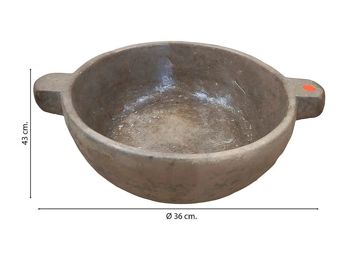 Taça vintage castanha 36x36x43 cm