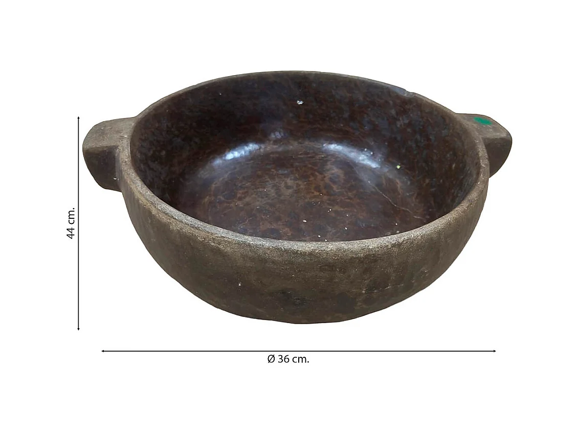 Taça vintage castanha 36x36x44 cm