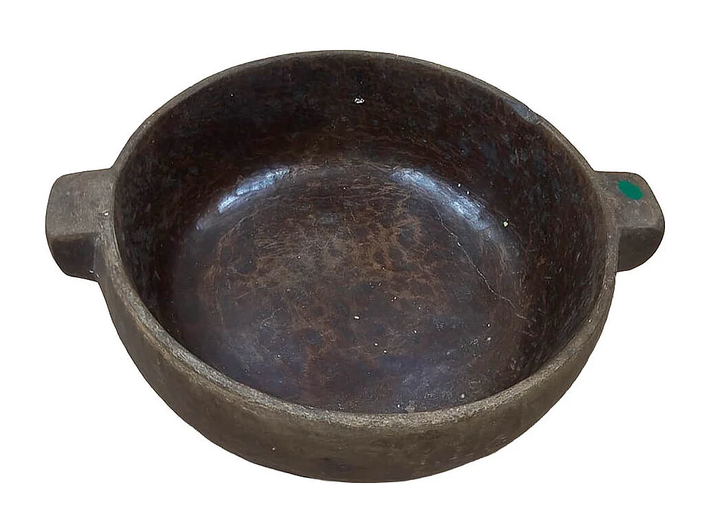 Bol vintage marron 36 x 36 x 44 cm hauteur