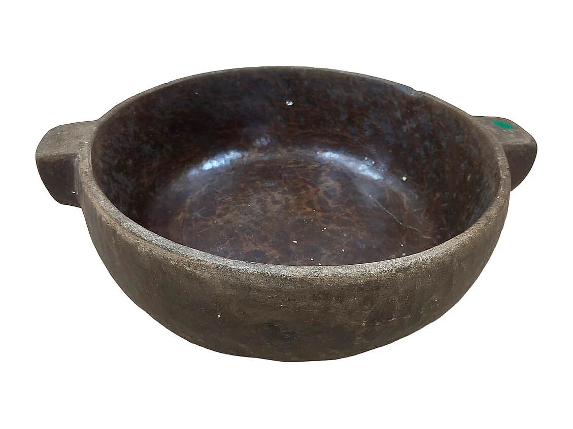 Bol vintage marron 36 x 36 x 44 cm hauteur